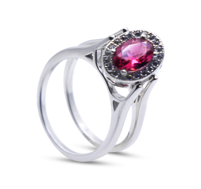 Rose Pink Silver 925 Ring