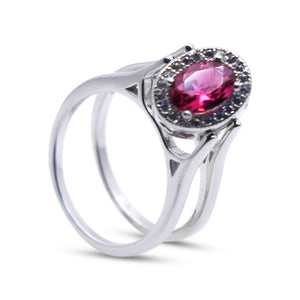 Rose Pink Silver 925 Ring