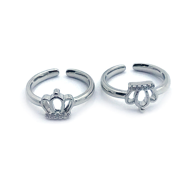 Dazzling Crown Silver 925 Toe Ring