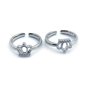 Dazzling Crown Silver 925 Toe Ring