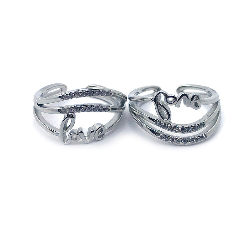 Love Motif Silver 925 Toe Ring