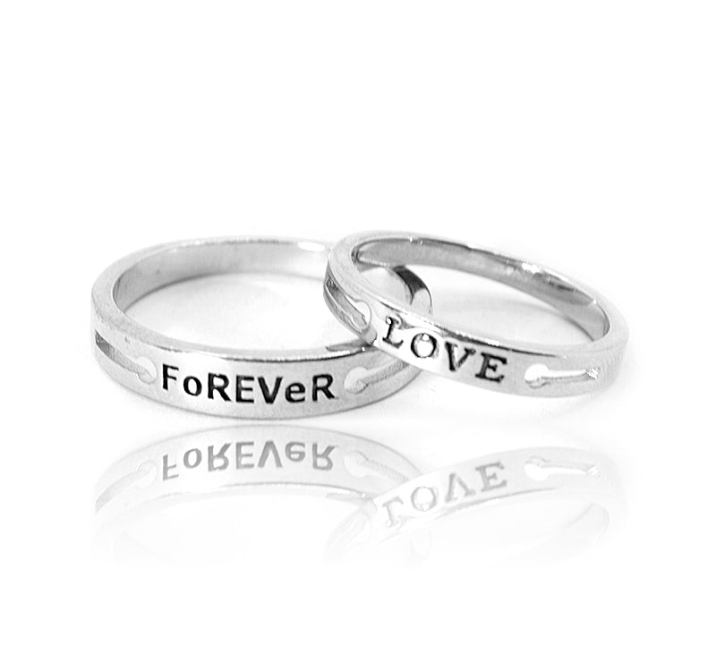 Forever Love Couple Ring Silver 925 Rings