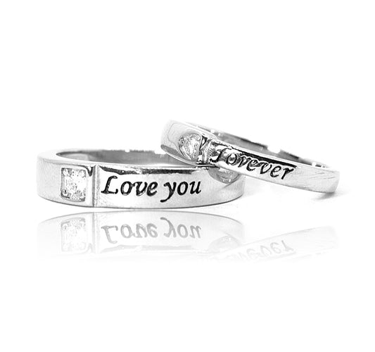 Studded Couple Ring Silver 925 Rings