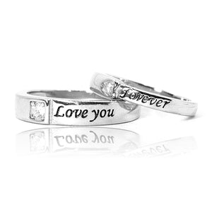 Studded Couple Ring Silver 925 Rings