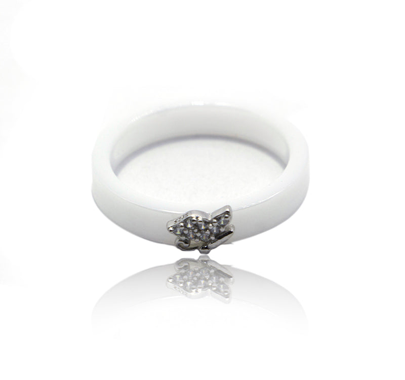 Katy Ceramic Silver 925 Ring