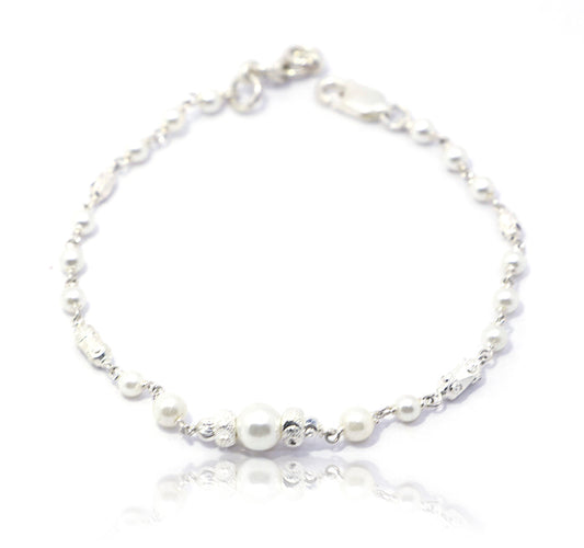 White Pearls Silver 925 Bracelet