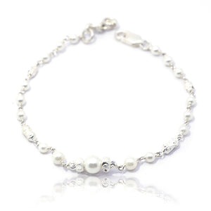 White Pearls Silver 925 Bracelet