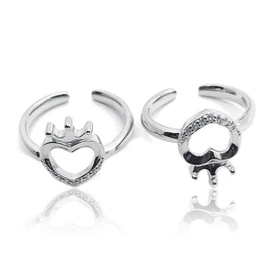 Crowning Heart Silver 925 Toe Ring