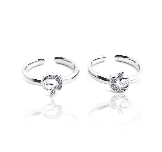 Dazzle Circle Silver 925 Toe Ring