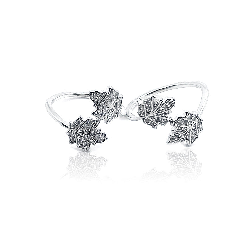 Maple Leaves Silver 925 Toe Ring