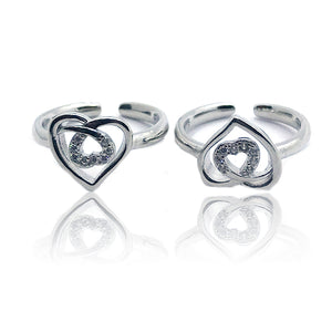 Blingy Heart Silver 925 Toe Ring