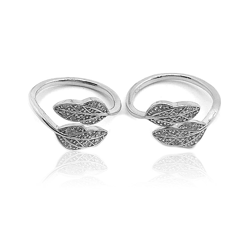 Birch Leaves Silver 925 Toe Ring