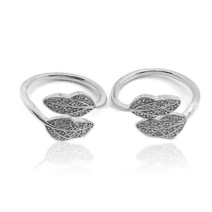 Birch Leaves Silver 925 Toe Ring