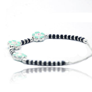 Pale Blue Flower Silver 925 Bracelets Baby