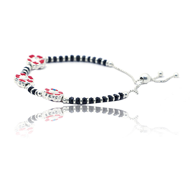 Red Petunia Silver 925 Bracelet Baby