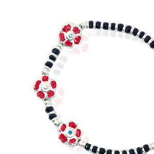 Red Petunia Silver 925 Bracelet Baby