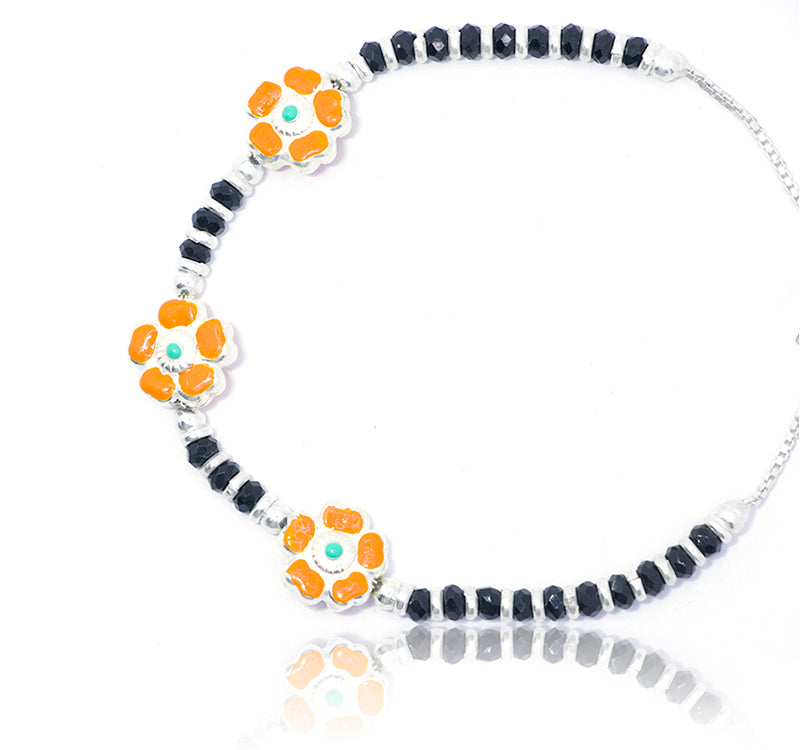 Orange Petunia Silver 925 Bracelet Baby