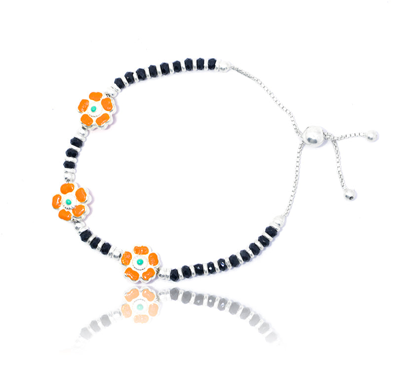 Orange Petunia Silver 925 Bracelet Baby