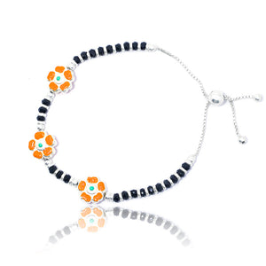 Orange Petunia Silver 925 Bracelet Baby