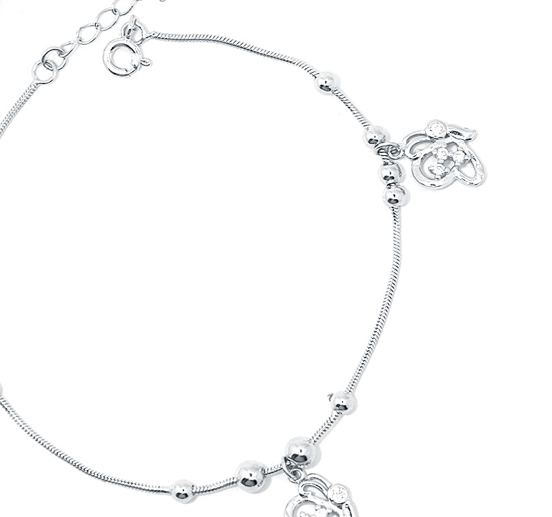 Butterfly Charms Silver 925 Bracelets