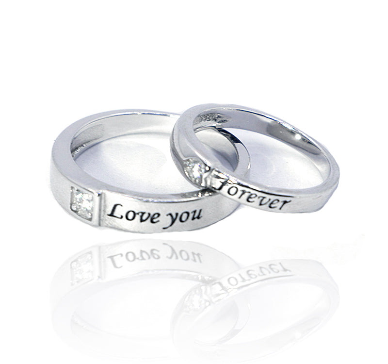 Studded Couple Ring Silver 925 Rings