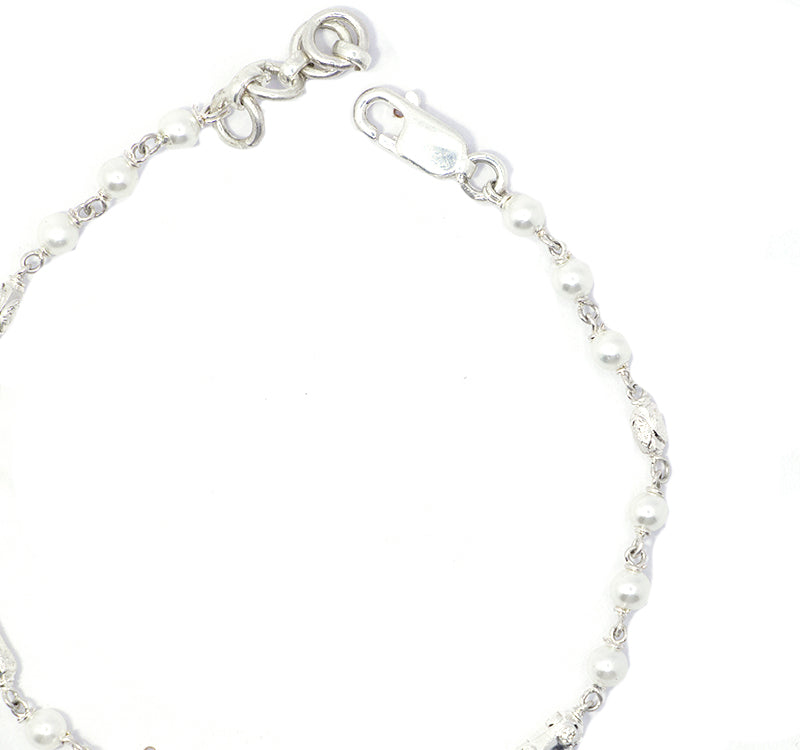 White Pearls Silver 925 Bracelet