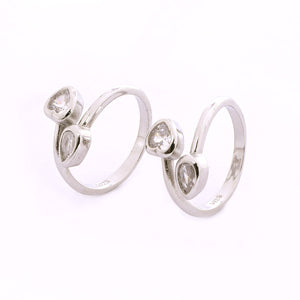 Oval and Leaf Silver 925 Toe Ring