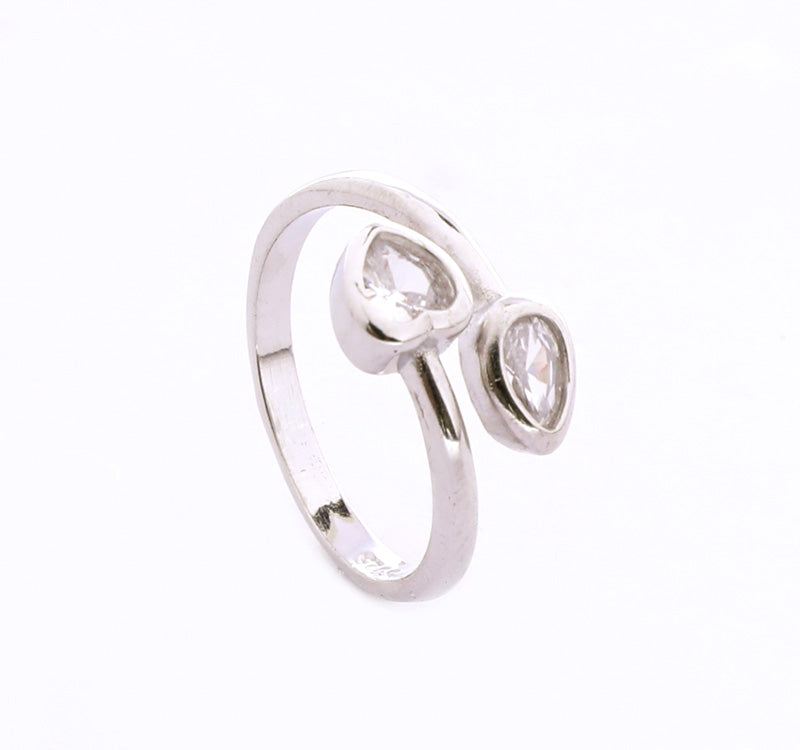 Oval and Leaf Silver 925 Toe Ring