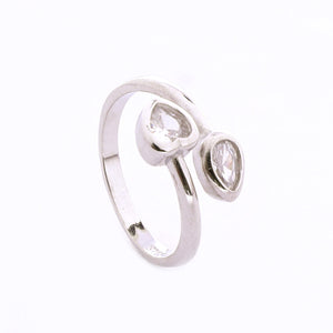 Oval and Leaf Silver 925 Toe Ring