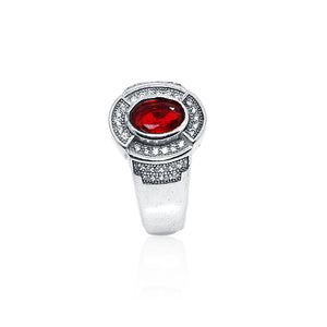 Red Stunner Silver 925 Ring