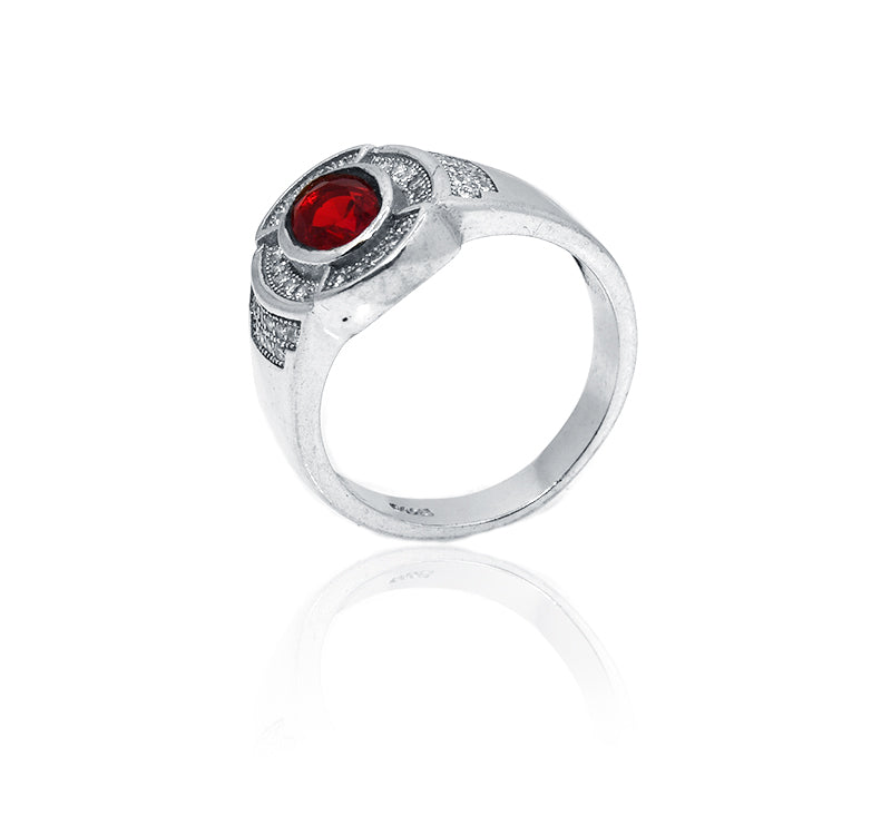 Red Stunner Silver 925 Ring