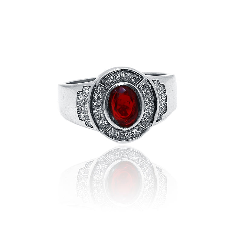 Red Stunner Silver 925 Ring