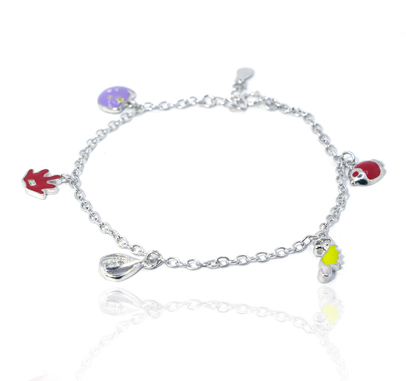 Multicolor Charms Silver 925 Bracelets