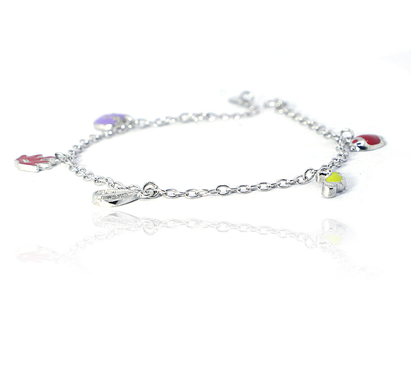 Multicolor Charms Silver 925 Bracelets