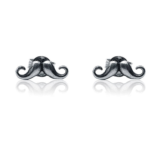 Moustache Silver 925 Studs