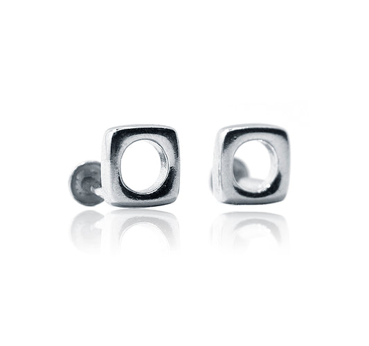 Square Loop Silver 925 Studs