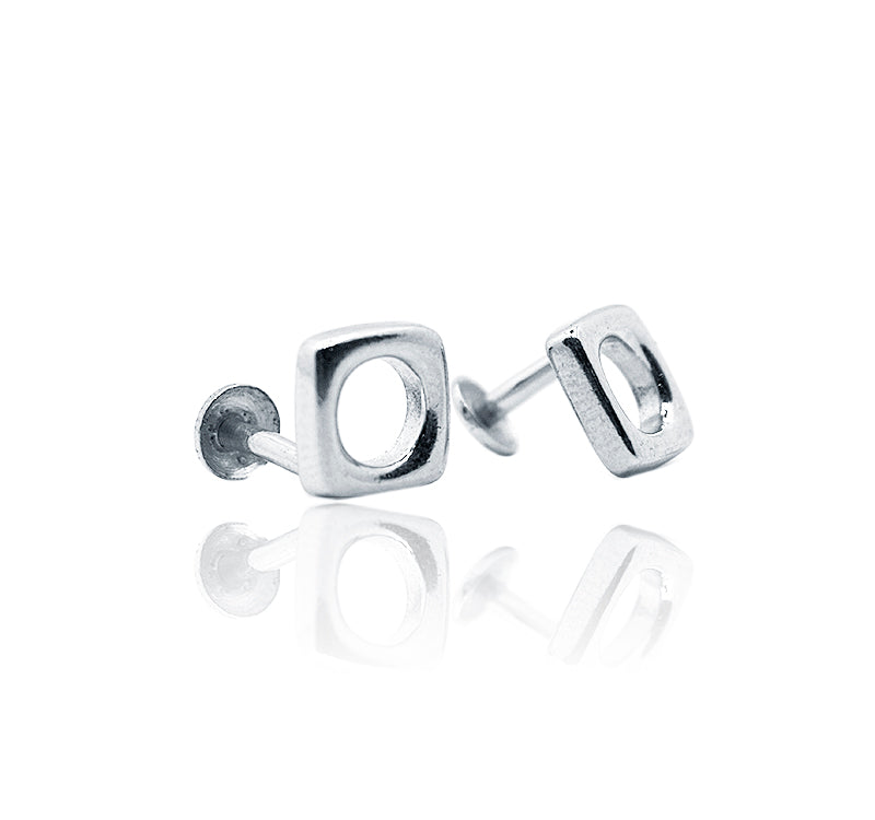 Square Loop Silver 925 Studs