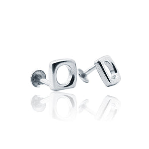 Square Loop Silver 925 Studs