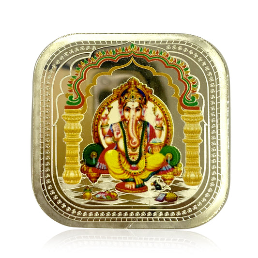 Ganesh Colorful 20 gm Silver Coin