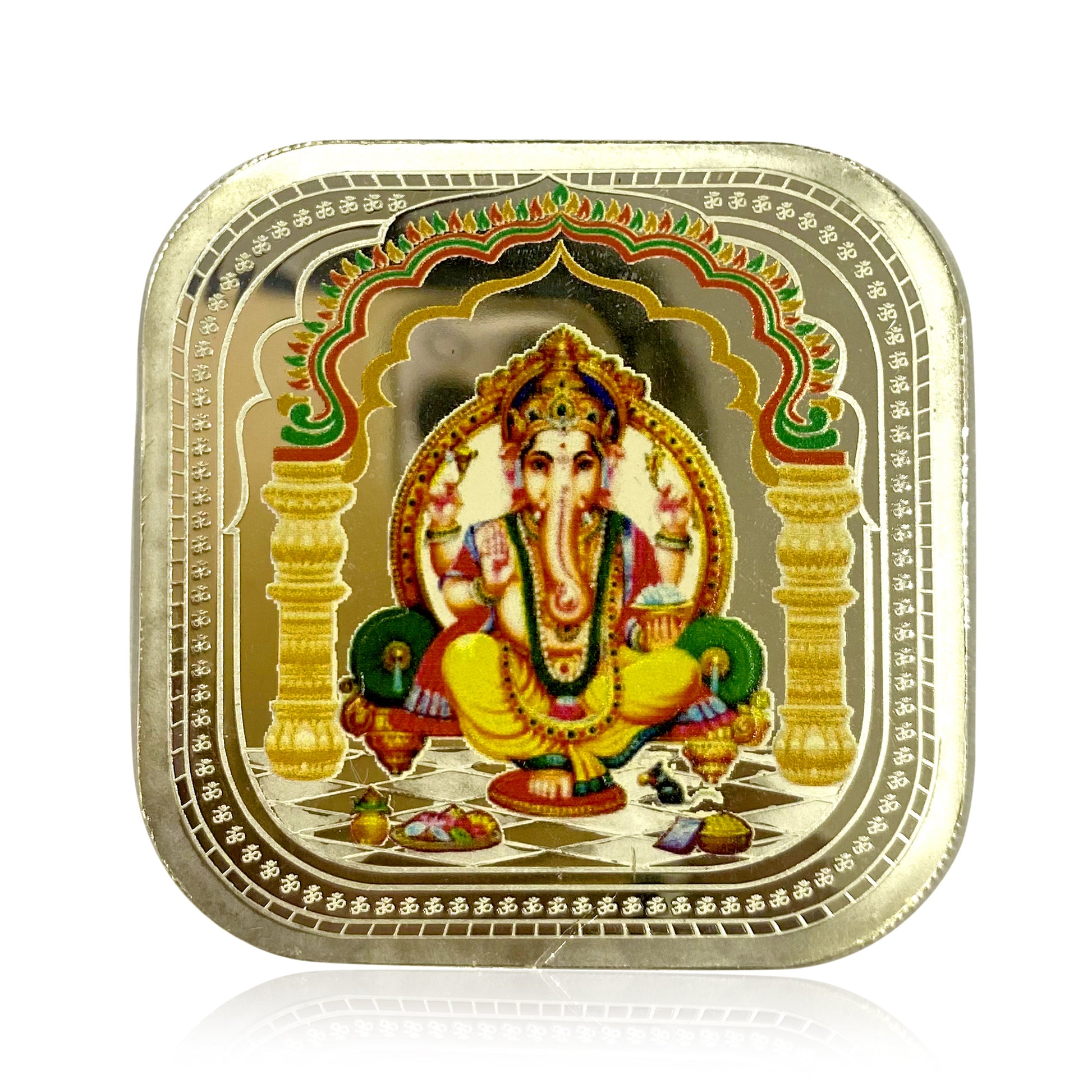 Ganesh Colorful 10 gm Silver Coin