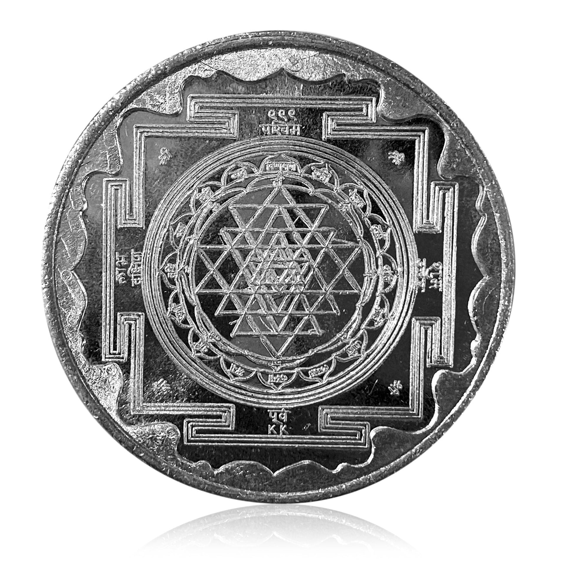 Lakshmi Ganesh Circular 100gm Silver Coin