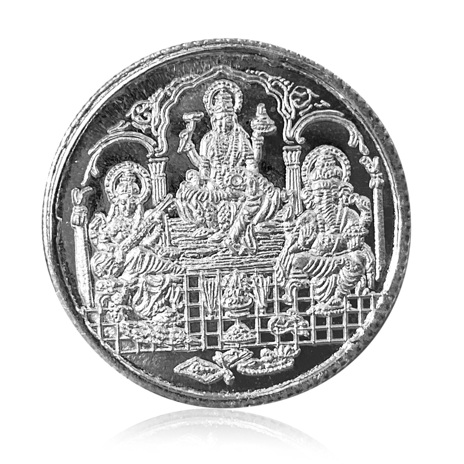 Lakshmi Ganesh Saraswati Circular 5 gm Silver Coin