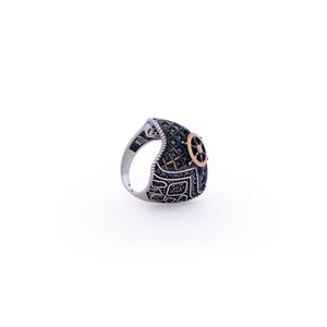 Apollo Black Silver 925 Ring