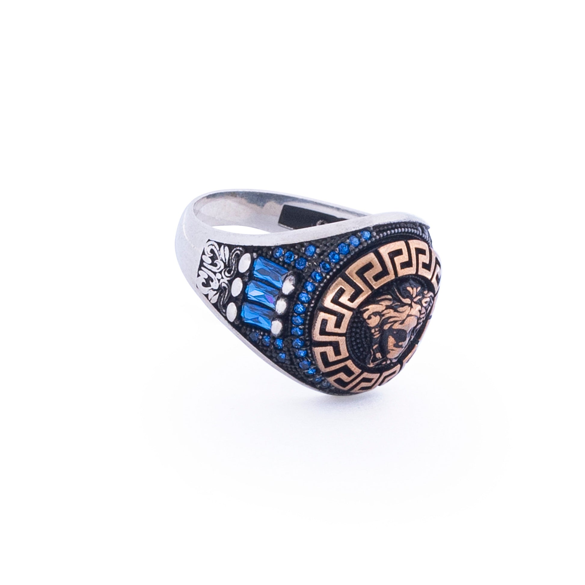 Medusa Black Silver 925 Ring