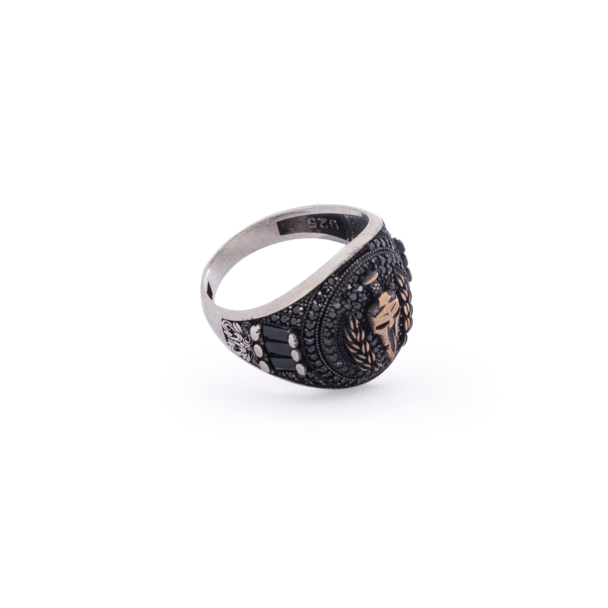 Zeus Black Silver 925 Ring