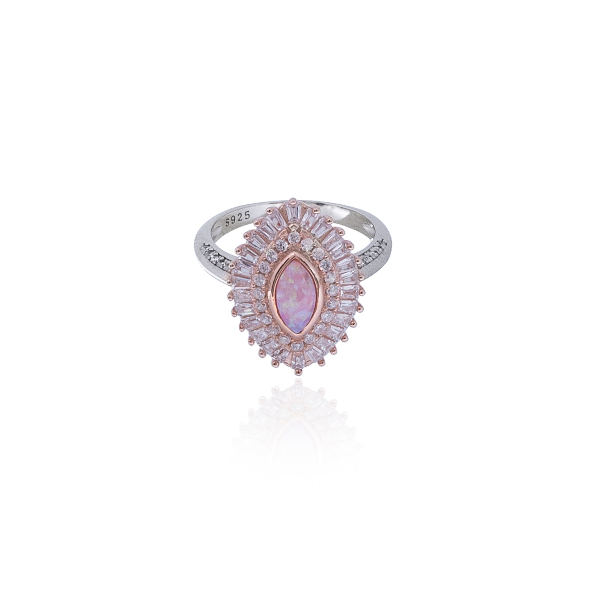 Charm Pink Silver 925 Ring