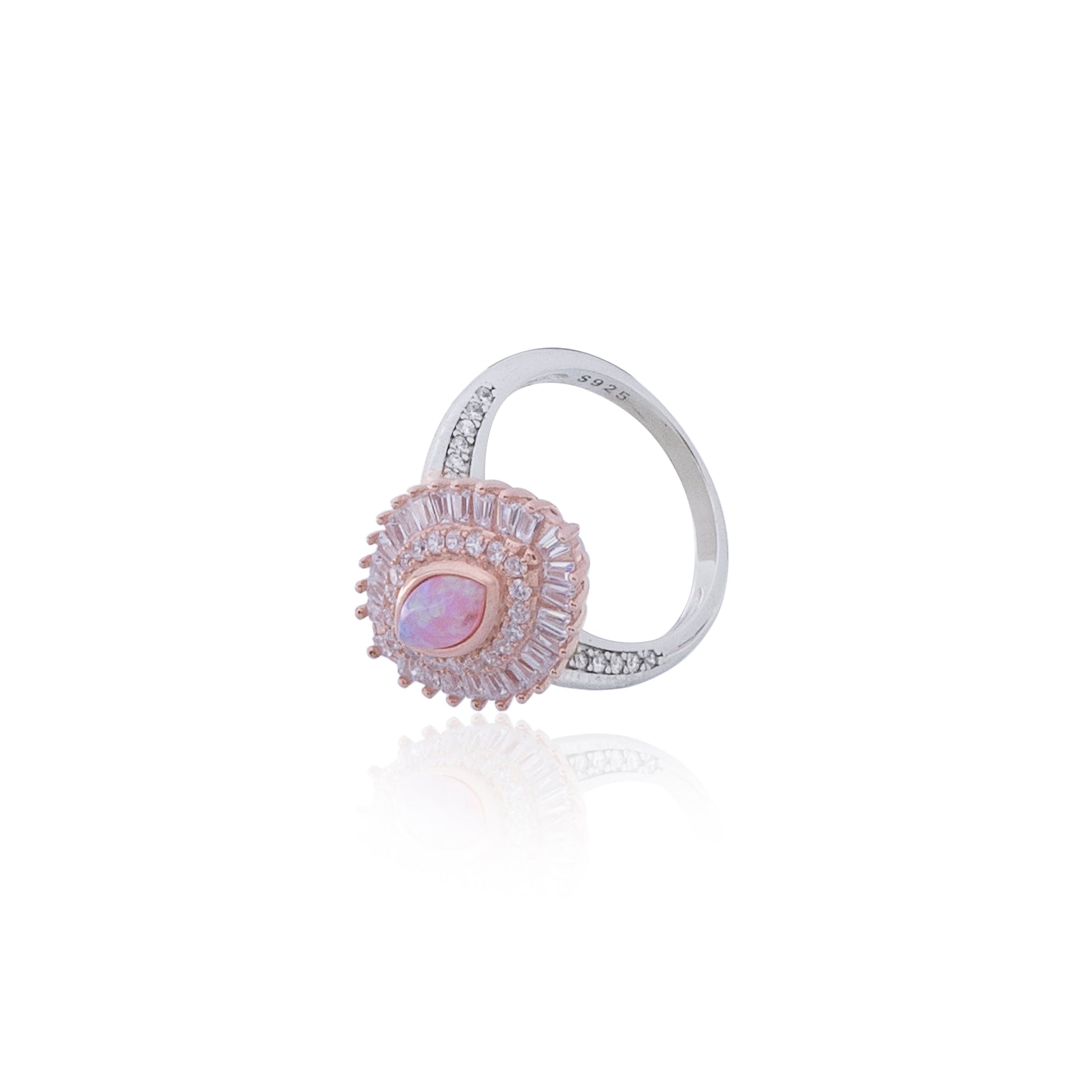 Charm Pink Silver 925 Ring