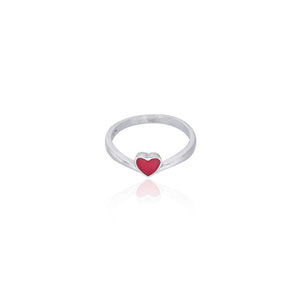 Simplistic Heart Silver 925 Ring