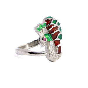 Bright Peacock Silver 925 Ring