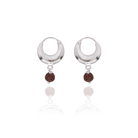 Sterling Silver Hoops Stylish Kaju Bali; Silver Finish Our Jewellery  Earring